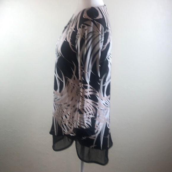 JM Collection Printed Jacquard Top, Size Small - Picture 16 of 16